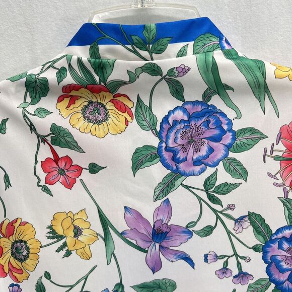 Vtg Evelyn Pearson Robe Size S / M Front Zip Floral Kimono Sleeve Union Made 70’ - Picture 8 of 11